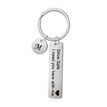 Jerry Personalised Keyring with Disk and Vertical Bar inscribed