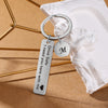 Jerry Personalised Keyring with Disk and Vertical Bar inscribed