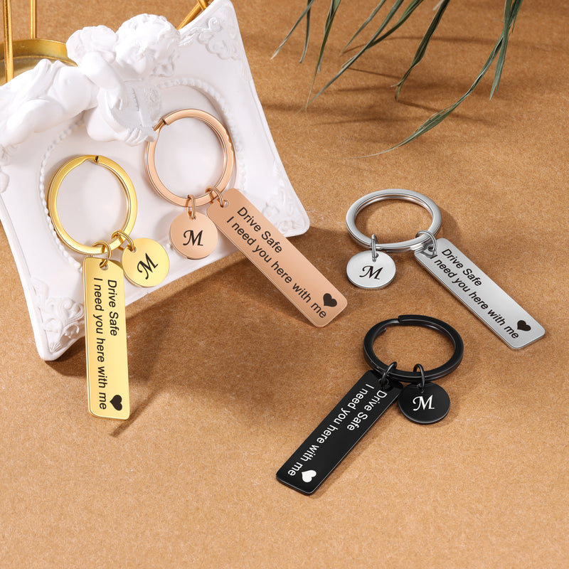 Jerry Personalised Keyring with Disk and Vertical Bar inscribed