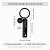 Jerry Personalised Keyring with Disk and Vertical Bar inscribed