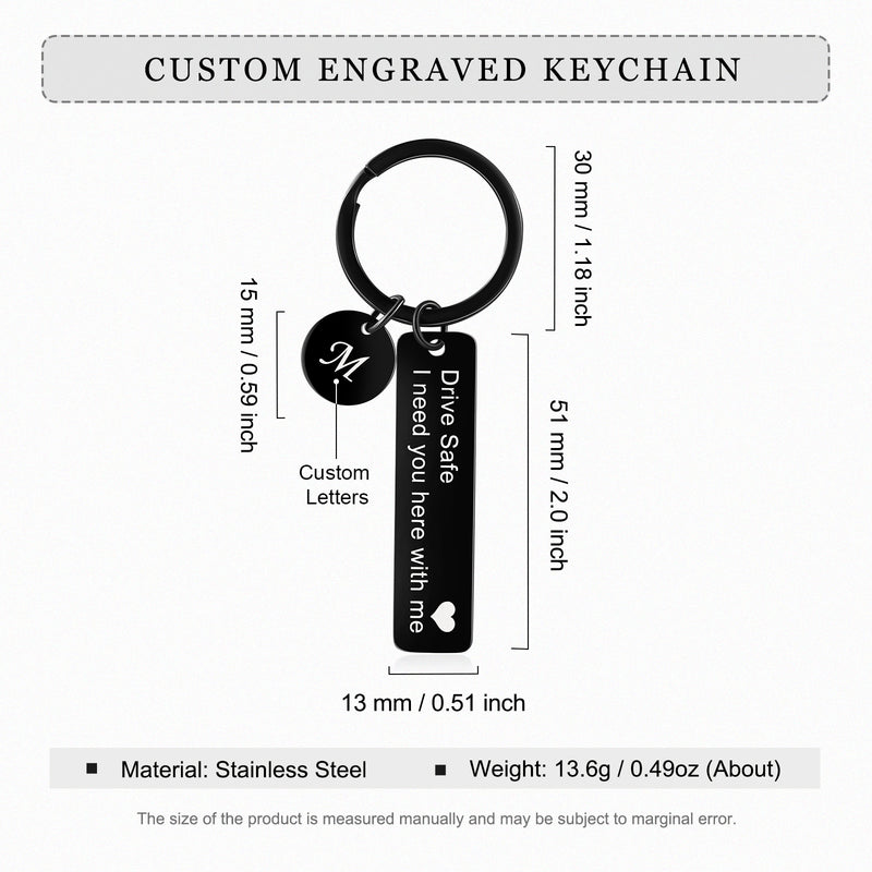 Jerry Personalised Keyring with Disk and Vertical Bar inscribed