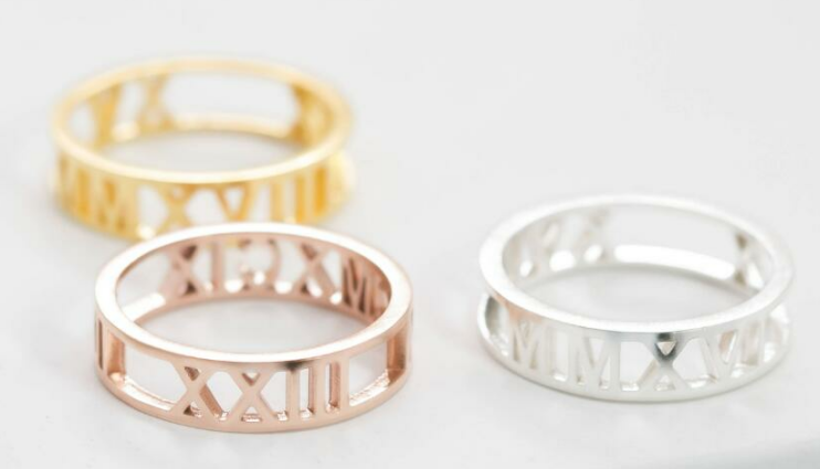 Roman Numeral Rings