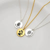 Poppy Disc Custom Names Fingerprint Necklace