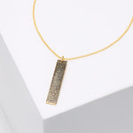 Maia Fingerprint Vertical Bar Necklace Pendant