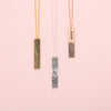 Maia Fingerprint Vertical Bar Necklace Pendant