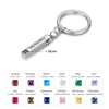 Zoe Personalised Bar Keychain with Birthstone