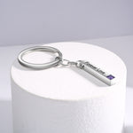 Zoe Personalised Bar Keychain with Birthstone