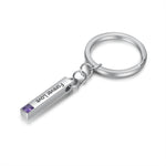 Zoe Personalised Bar Keychain with Birthstone