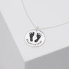 Odette Memorial Disk Footprint Necklace