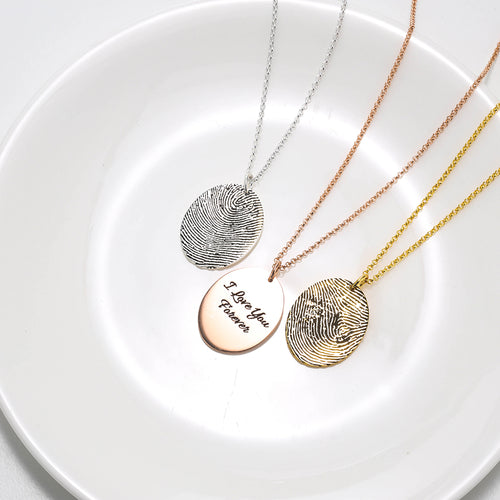 Stella Fingerprint Charm Necklace