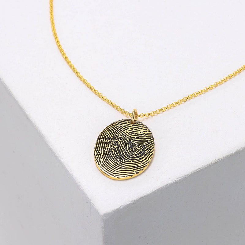 Stella Fingerprint Charm Necklace