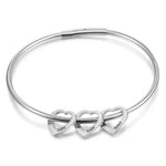 Danielle Love Heart Charm Bangle Personalised