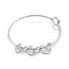 Valerie Personalised Love Heart Charm Bangle