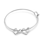 Valerie Personalised Love Heart Charm Bangle