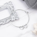 Valerie Personalised Love Heart Charm Bangle