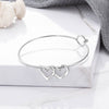 Valerie Personalised Love Heart Charm Bangle