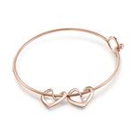 Valerie Personalised Love Heart Charm Bangle