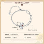 Natalie Birthstone Sunflower Bracelet Personalised