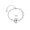 Natalie Birthstone Sunflower Bracelet Personalised