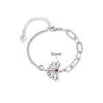 Natalie Birthstone Sunflower Bracelet Personalised