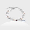 Sally Personalised Footprint Bracelet with Birthstones