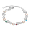 Sally Personalised Footprint Bracelet with Birthstones