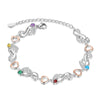 Sally Personalised Footprint Bracelet with Birthstones