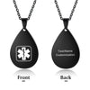 Ora Teardrop Medical ID Personalised Necklace