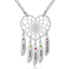 Roya Heart Shaped Custom Names Dreamcatcher Necklace