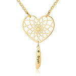 gold heart dreamcatcher jewellery new mum