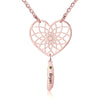 Roya Heart Shaped Custom Names Dreamcatcher Necklace