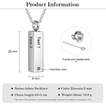 Adelin Memorial Vertical Bar Ashes Necklace