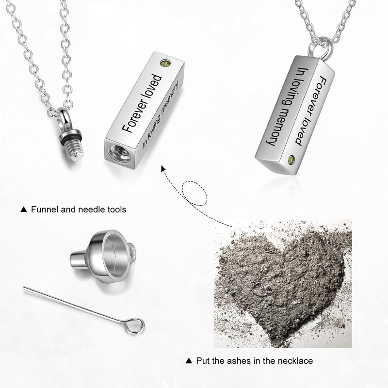 Silver Memorial Ashes Necklace - Ashes Jewellery - Scattering Ashes