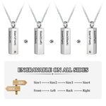 Adelin Memorial Vertical Bar Ashes Necklace