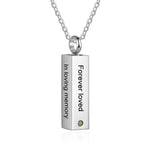 Adelin Memorial Vertical Bar Ashes Necklace