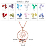 Alina Personalised Bead Circle Pendant with Tree Charm