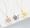 Poppy Disc Custom Names Fingerprint Necklace