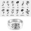 Ella Personalised Birthflower Ring