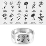 Ella Personalised Birthflower Ring