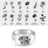 Ella Personalised Birthflower Ring