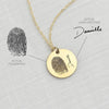 Poppy Disc Custom Names Fingerprint Necklace