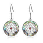 Becka Family Tree Abalone Earrings