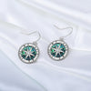 Destiny Rhodium Plated Compass Earrings