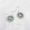 Destiny Rhodium Plated Compass Earrings