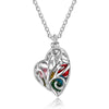 Scarlett Birthstone Encased Love Heart Necklace