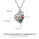 Scarlett Birthstone Encased Love Heart Necklace