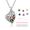 Scarlett Birthstone Encased Love Heart Necklace