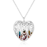 Brooklyn Heart Shaped Filigree Captured Birthstones