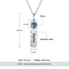 Emily Vertical Bar Personalised Pendant with Birthstone Necklace