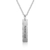 Emily Vertical Bar Personalised Pendant with Birthstone Necklace